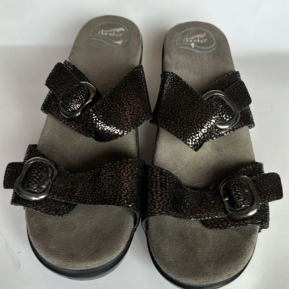 Dansko Double Buckles and Straps Platform Sandal slip on 40 9.5 - Picture 2 of 7